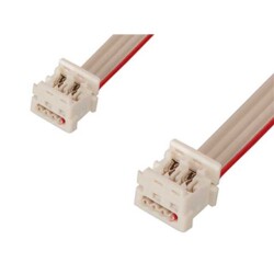 4 Position Cable Assembly Rectangular Socket to Socket 1.64' (500.00mm) - Molex