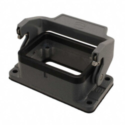 Base - Panel Mount Connector Bottom Entry 6B IP65 - Dust Tight, Water Resistant - HARTING