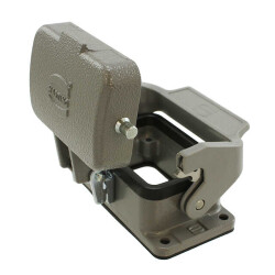 Base - Panel Mount Connector Bottom Entry 6B IP65 - Dust Tight, Water Resistant - HARTING