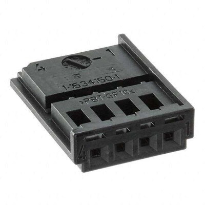 4 Rectangular Connectors - Housings Receptacle Black 0.098