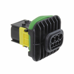 7 Rectangular Connectors - Housings Plug Black - TE Connectivity AMP Connectors