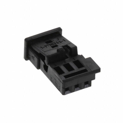 3 Rectangular Connectors - Housings Receptacle Black 0.100