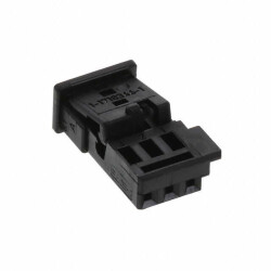 3 Rectangular Connectors - Housings Receptacle Black 0.100
