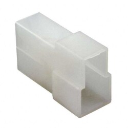 2 Position Housing Connector Male, Tab Natural 0.250