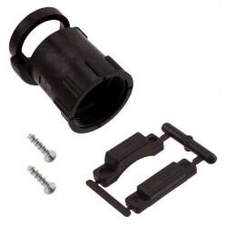 Black Connector Backshell, Cable Clamp 15/16-20 UNEF 17 - TE Connectivity AMP Connectors