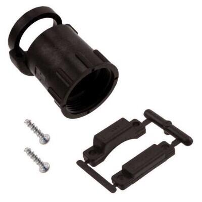 Black Connector Backshell, Cable Clamp 15/16-20 UNEF 17 - 1