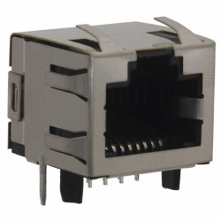 Jack Modular Connector 8p8c (RJ45, Ethernet) 90° Angle (Right) Shielded, EMI Finger Cat5 - TE Connectivity AMP Connectors