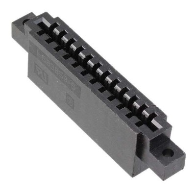 24 Position Card Edge Connector Housing Black 0.156
