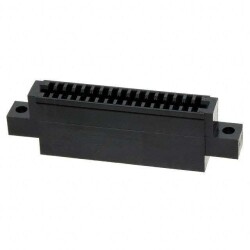 34 Position Card Edge Connector Housing Black 0.100