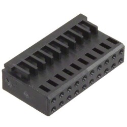 20 Rectangular Connectors - Housings Receptacle Black 0.100