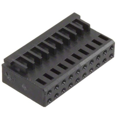 20 Rectangular Connectors - Housings Receptacle Black 0.100