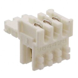 3 Position Rectangular Receptacle Connector IDC Tin 22-24 AWG - TE Connectivity AMP Connectors