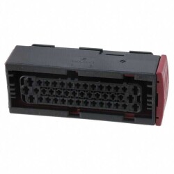 42 Rectangular Connectors - Housings Receptacle Black 0.197