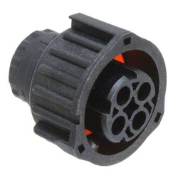 4 Position Circular Connector Plug Housing Free Hanging (In-Line) Coupling Nut - TE Connectivity Deutsch Connectors