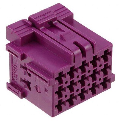 15 Rectangular Connectors - Housings Receptacle Purple 0.197
