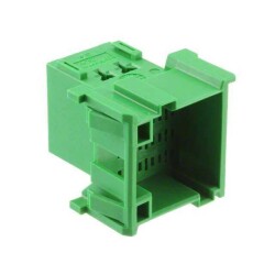 12 Position Rectangular Housing Connector Plug Green 0.197