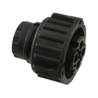 4 Position Circular Connector Plug Housing Free Hanging (In-Line) Coupling Nut - 1