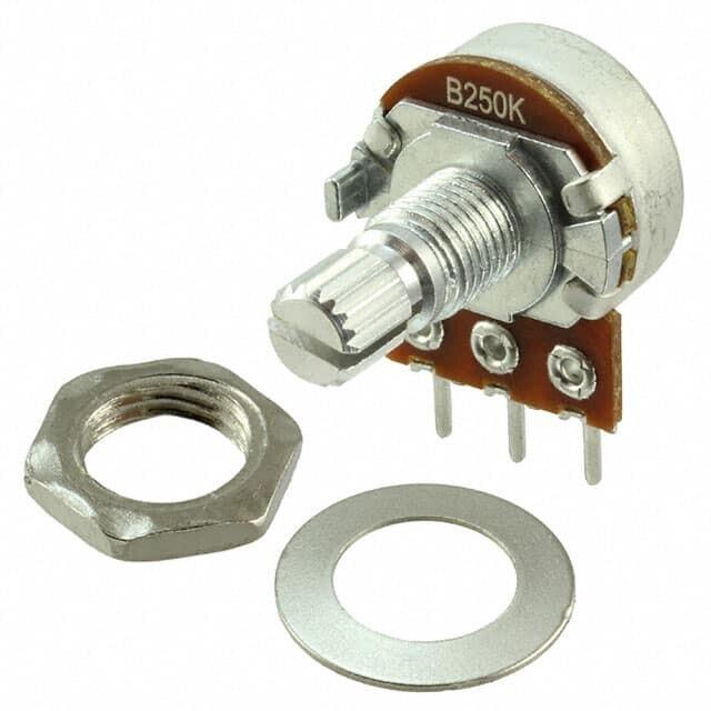  250k Ohm 1 Gang Linear Panel Mount Potentiometer None 1.0 Kierros Conductive Plastic 0.2w, 1/5w Pc Pins