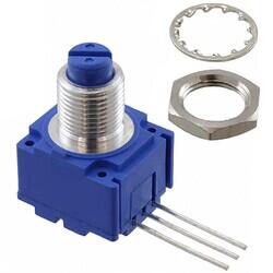 1k Ohm 1 Gang Linear Panel Mount Potentiometer None 1.0 Kierros Conductive Plastic 1W PC Pins - Bourns Inc.