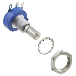 10k Ohm 1 Gang Linear Panel Mount Potentiometer 3.75 Turns Cermet 2W Solder Lug - 1