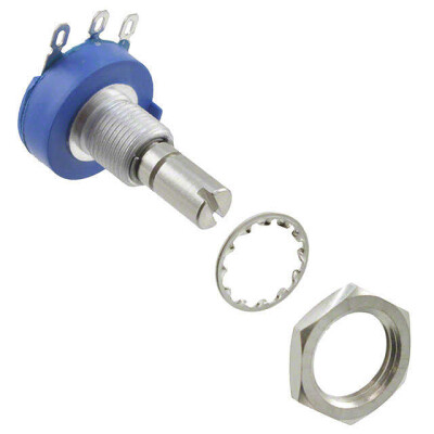 10k Ohm 1 Gang Linear Panel Mount Potentiometer 3.75 Turns Cermet 2W Solder Lug - 1