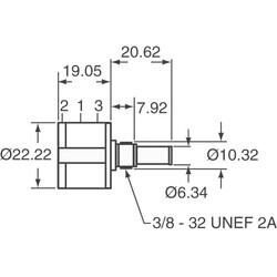10k Ohm 1 Gang Linear Panel Mount Potentiometer None 10.0 Kierros Wirewound 2W Solder Lug - 2
