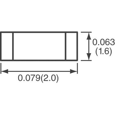 1 µH Unshielded Wirewound Inductor 1.1 A 130mOhm Max 0806 (2016 Metric) - 3