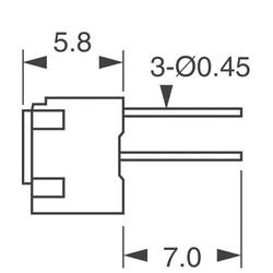 1 kOhms 0.5W, 1/2W PC Pins Through Hole Trimmer Potentiometer Cermet 1.0 Turn Top Adjustment - 5