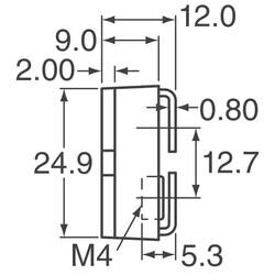 1 mOhms ±0.5% 100W Thick Film Chassis Mount Resistor - 2