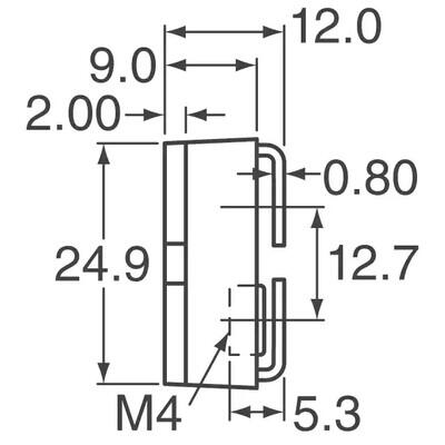 1 mOhms ±0.5% 100W Thick Film Chassis Mount Resistor - 2