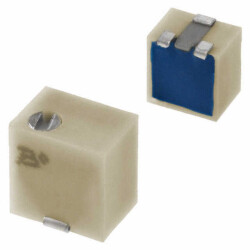 1 MOhms 0.25W, 1/4W J Lead Surface Mount Trimmer Potentiometer Cermet 5.0 Turn Top Adjustment - Bourns Inc.