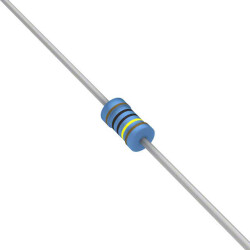 1 MOhms ±1% 0.25W, 1/4W Through Hole Resistor Axial Flame Retardant Coating, Safety Metal Film - 1