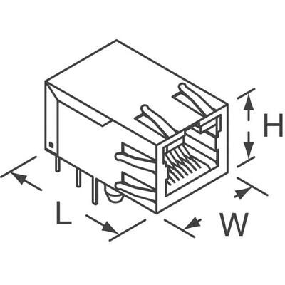 1 Port RJ45Through Hole 10/100 Base-TX, AutoMDIX - 2