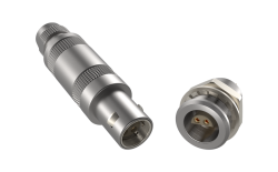 1 Position Circular Connector Plug, Male Pins Solder Cup - LEMO