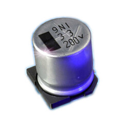 1 µF 50 V Aluminum Electrolytic Capacitors Radial, Can - SMD 19.9 Ohm 2000 Hrs @ 85°C - NIC Components Corp