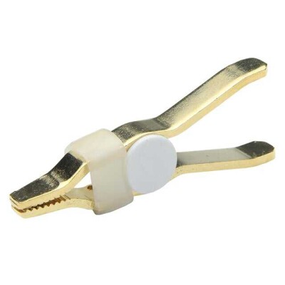 10 A Non-Insulated Kelvin Test Clip Brass 0.500