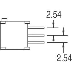 10 kOhms 0.5W, 1/2W PC Pins Through Hole Trimmer Potentiometer Cermet 25 Turn Side Adjustment - 5