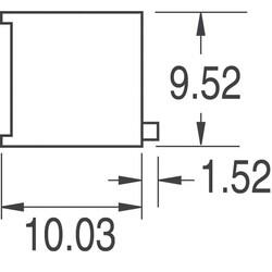 10 kOhms 0.5W, 1/2W PC Pins Through Hole Trimmer Potentiometer Cermet 25 Turn Side Adjustment - Bourns Inc. (1)