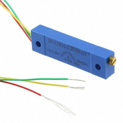 10 kOhms 1W Wire Leads Chassis Mount Trimmer Potentiometer Wirewound 22.0 Turn Side Adjustment - 1