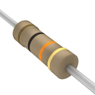 10 kOhms ±5% 0.5W, 1/2W Through Hole Resistor Axial Flame Retardant Coating, Safety Carbon Film - 1