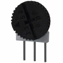 10 kOhms 0.5W, 1/2W Through Hole Thumbwheel Potentiometer Side Adjustment - Bourns Inc.