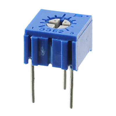 10 kOhms 0.5W, 1/2W PC Pins Through Hole Trimmer Potentiometer Cermet 1.0 Turn Top Adjustment - 1
