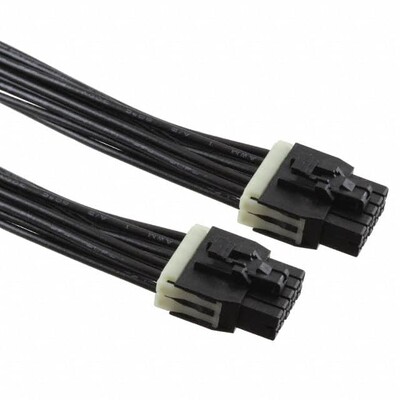 10 Position Cable Assembly Rectangular Socket to Socket 3.28' (1.00m) - 1