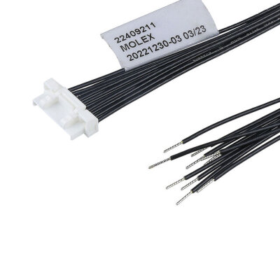 10 Position Cable Assembly Rectangular Socket to Individual Wire Leads 0.984' (300.00mm, 11.81