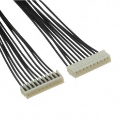 10 Position Cable Assembly Rectangular Socket to Socket, Reversed 0.500' (152.40mm, 6.00