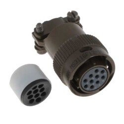 10 Position Circular Connector Plug, Female Sockets Solder Cup - ITT Cannon, LLC