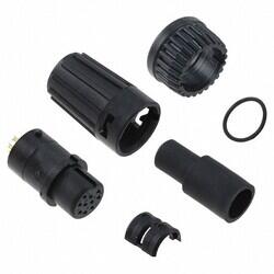 10 Position Circular Connector Plug, Female Sockets Solder Cup - Conxall Switchcraft