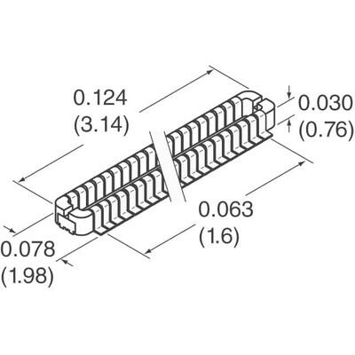 10 Position Connector Header, Outer Shroud Contacts Surface Mount Gold - 2