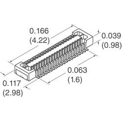 10 Position Connector Receptacle, Center Strip Contacts Surface Mount Gold - Hirose Electric Co Ltd (1)