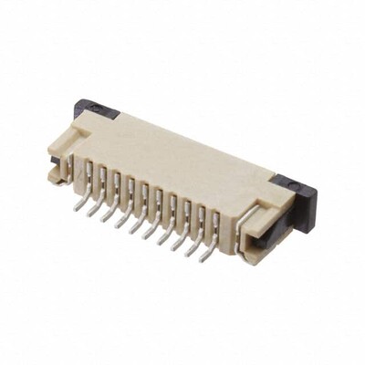 10 Position FFC Connector Contacts, Top 0.039